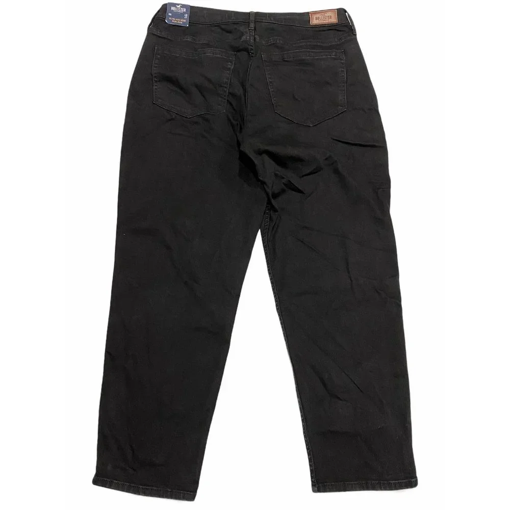 NWT HOLLISTER Gal's Ultra High Rise Mom Jeans 15R/32 Black #63397 - Picture 2 of 6
